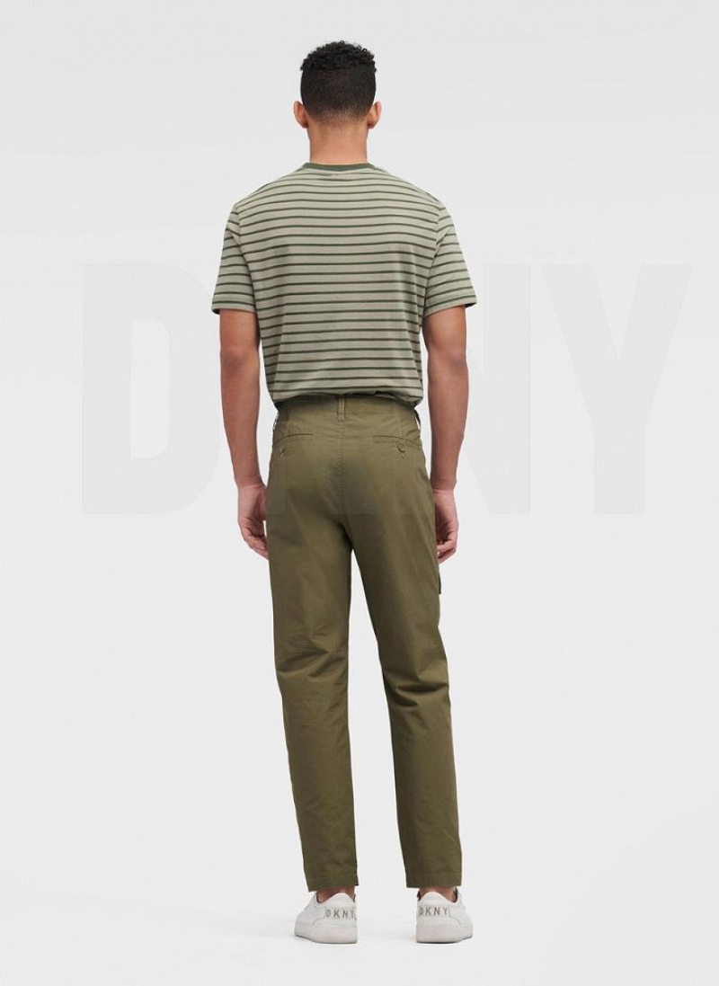 Olive DKNY Slim Fit Cargo Men's Pants | USA-D0902