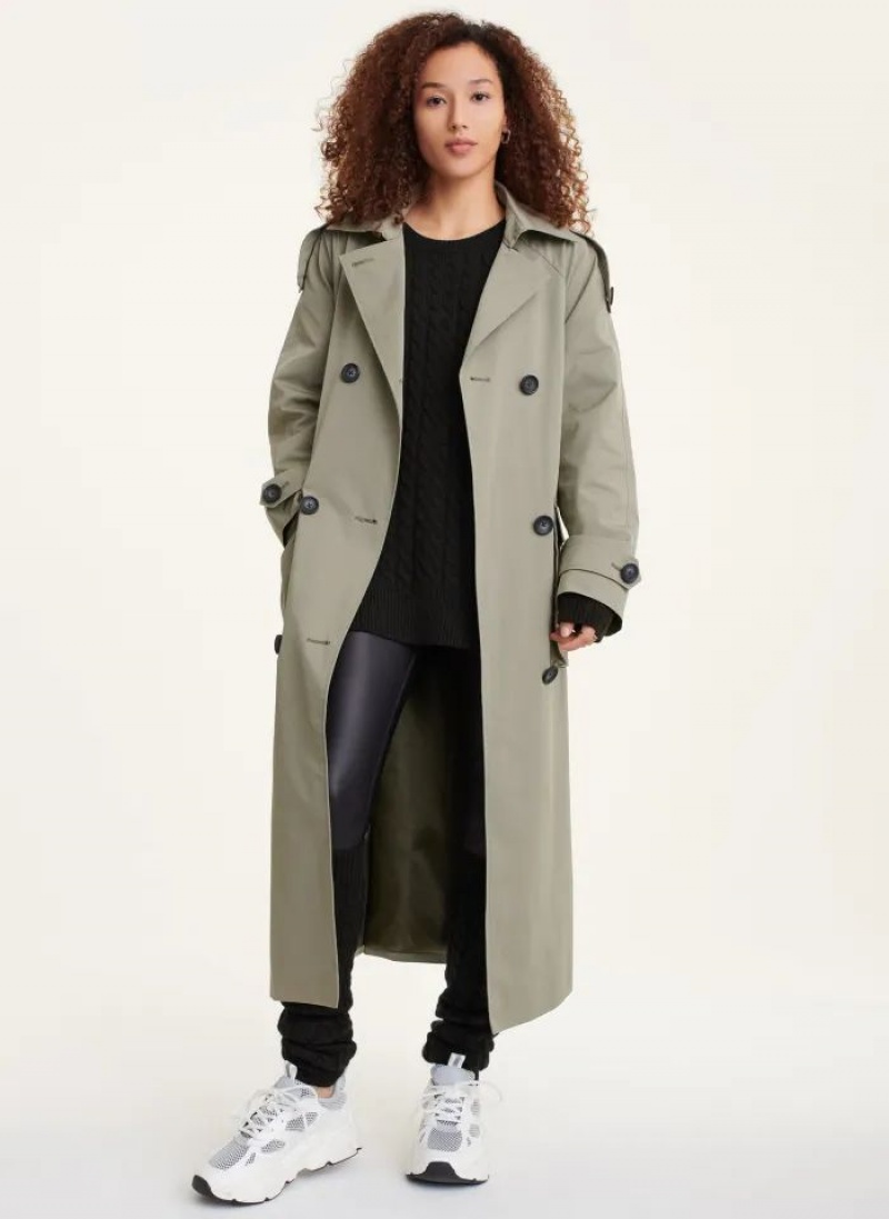 Olive DKNY Trench Women's Coats | USA-D0331