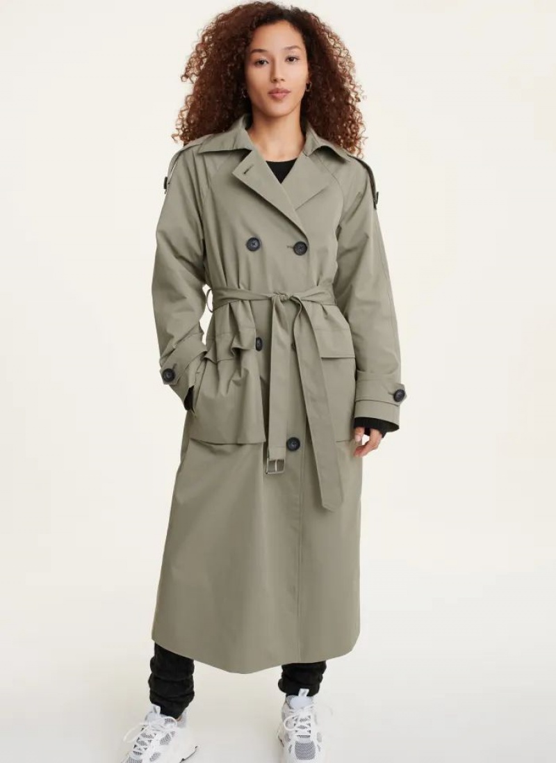 Olive DKNY Trench Women\'s Coats | USA-D0331