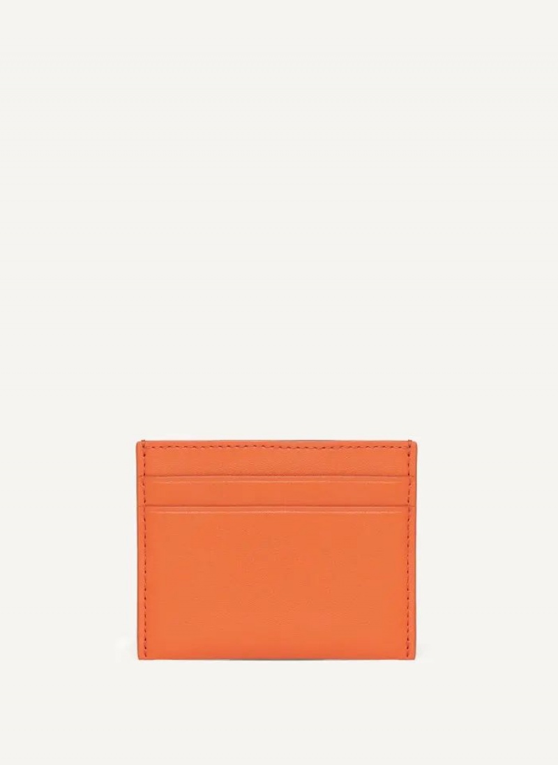 Orange DKNY Card Case Men's Wallets | USA-D0784