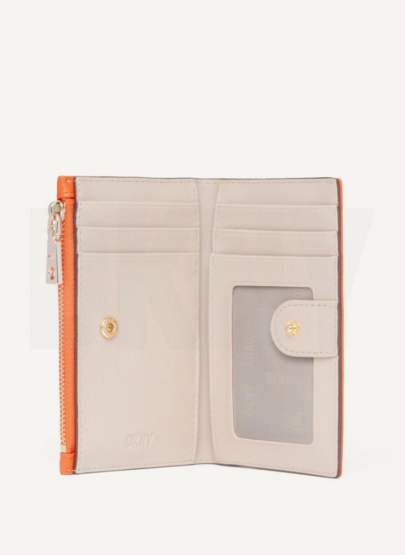 Orange DKNY Elsa Bifold Card Holder Bags Wallets | USA-D0781