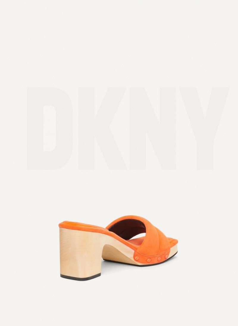Orange DKNY Kaia Shoes Heels | USA-D1662