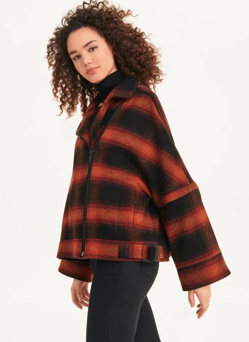 Orange DKNY Long Sleeve Drop Shoulder Women's Jackets | USA-D0765