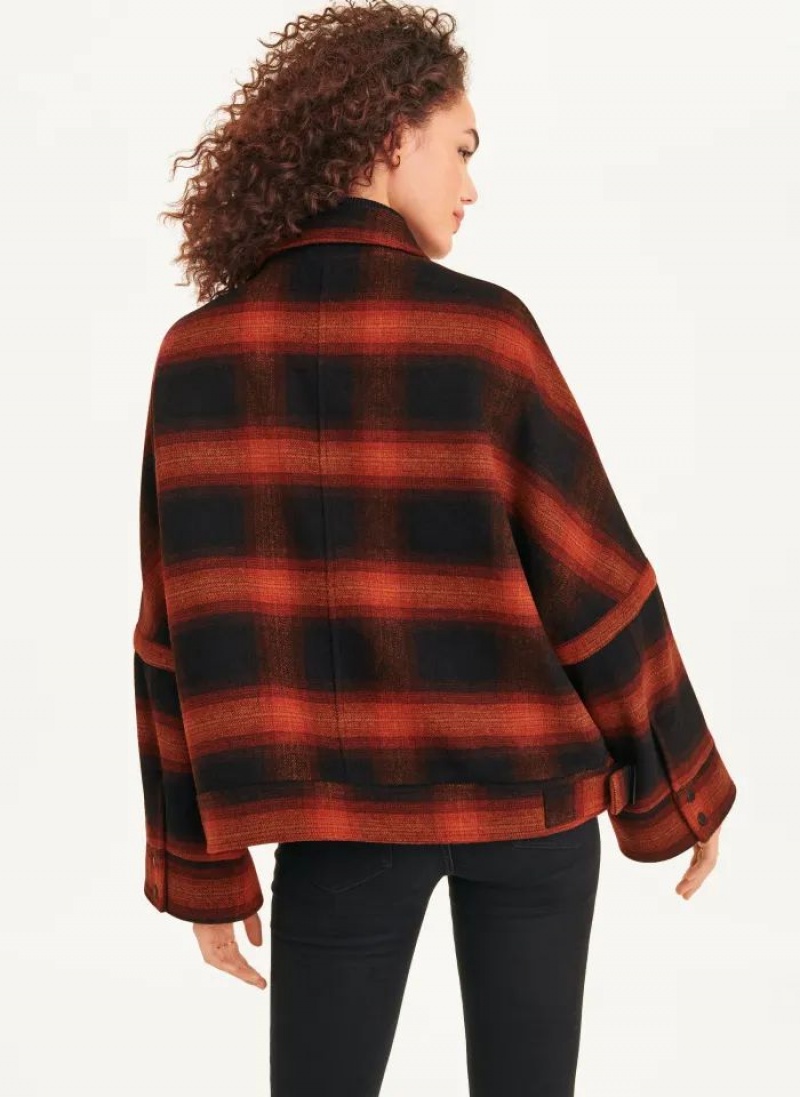Orange DKNY Long Sleeve Drop Shoulder Women's Jackets | USA-D0765