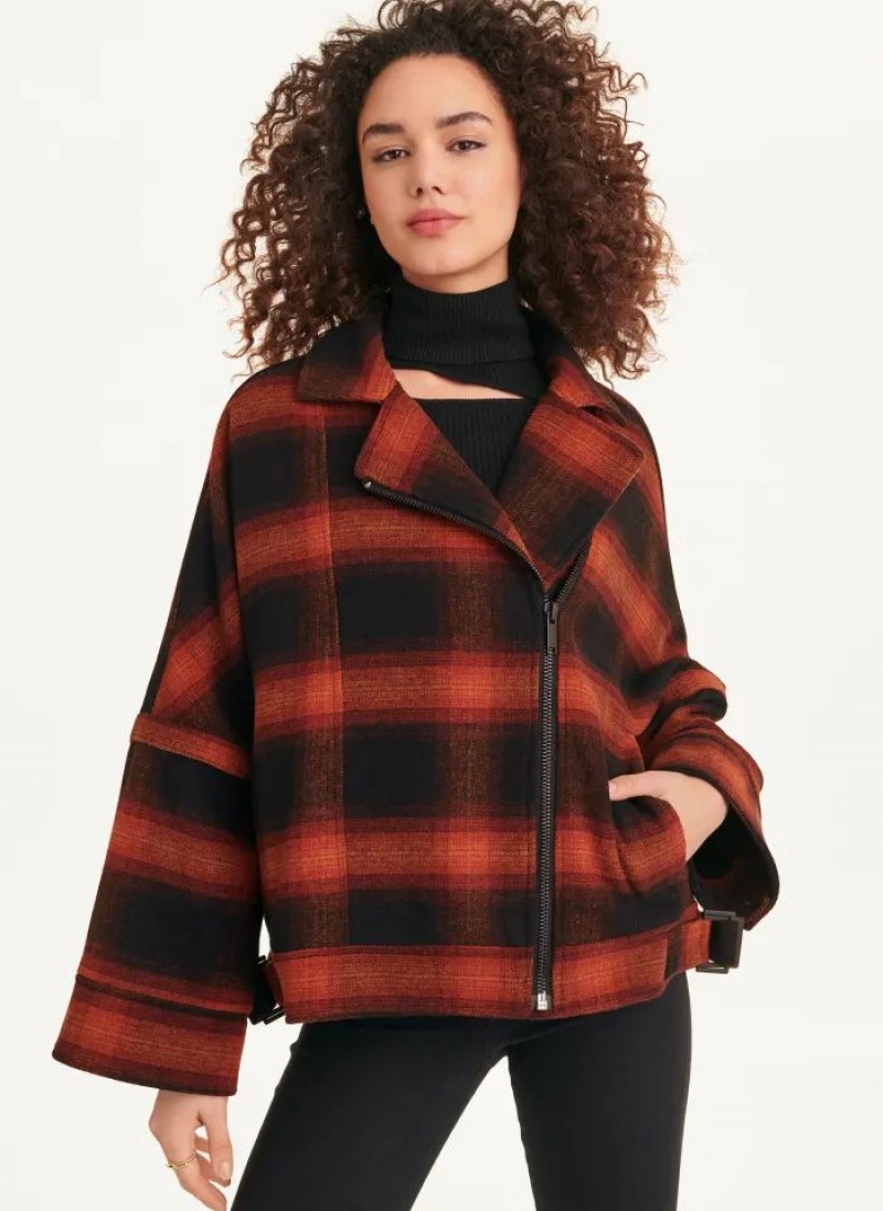 Orange DKNY Long Sleeve Drop Shoulder Women\'s Jackets | USA-D0765