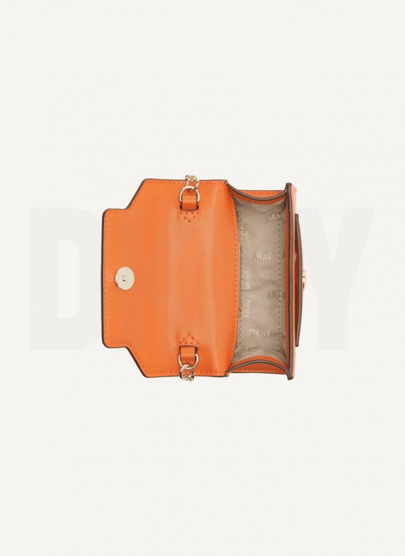 Orange DKNY Millie Micro Flap Bags Crossbody Bags | USA-D1204