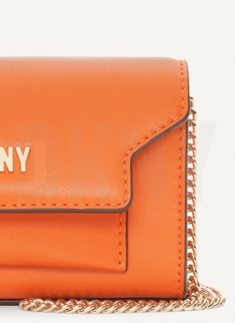 Orange DKNY Millie Micro Flap Bags Crossbody Bags | USA-D1204