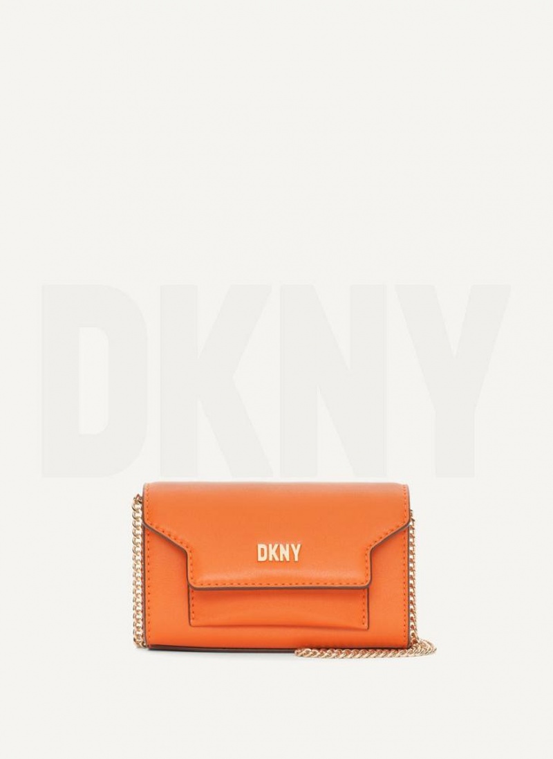 Orange DKNY Millie Micro Flap Bags Crossbody Bags | USA-D1204
