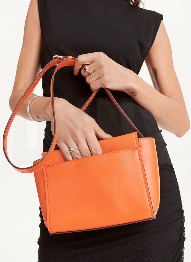 Orange DKNY Pax Bags Crossbody Bags | USA-D1009