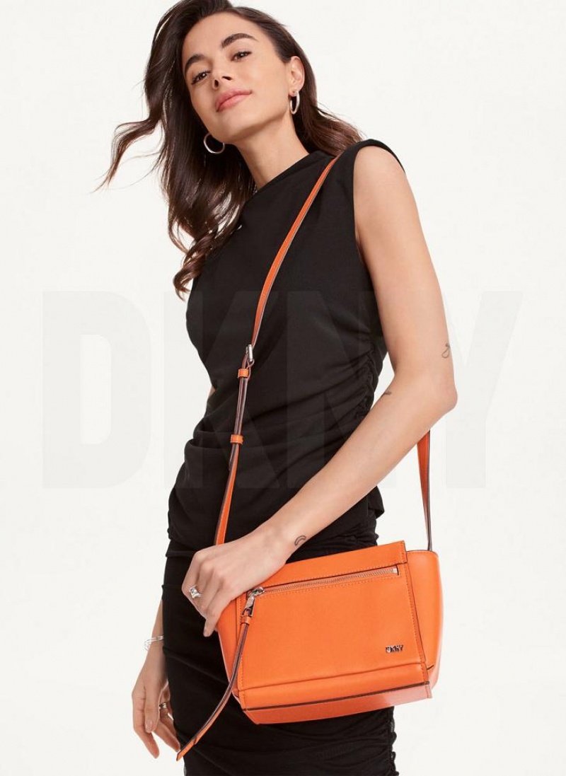 Orange DKNY Pax Bags Crossbody Bags | USA-D1009
