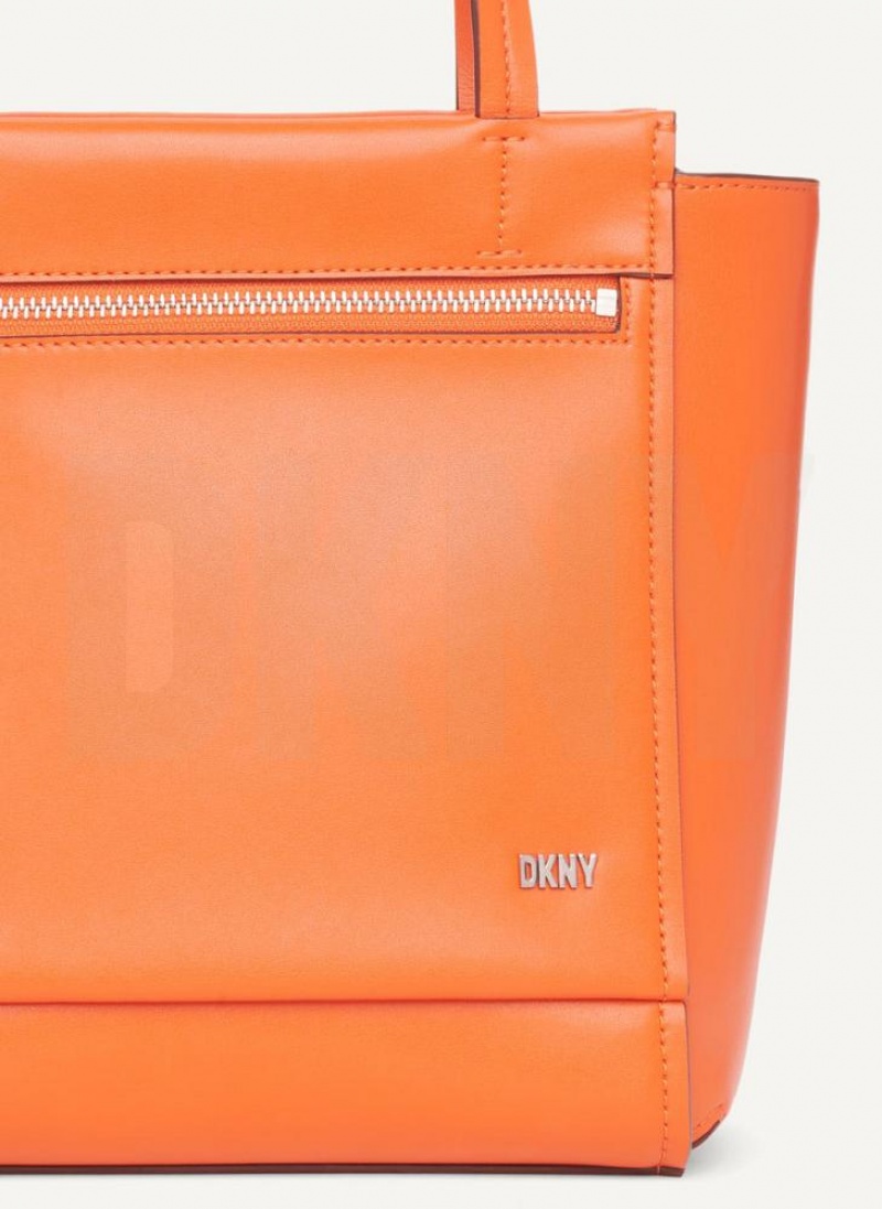 Orange DKNY Pax North-South Tote Bags Crossbody Bags | USA-D1613