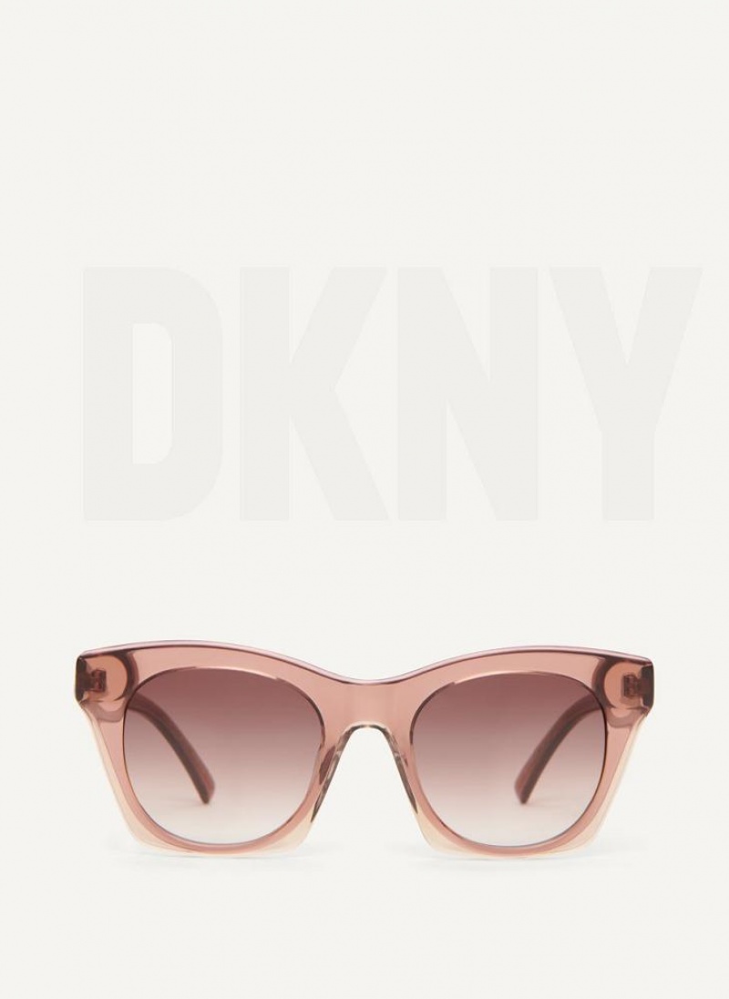 Pink DKNY Cat Eye Women\'s Sunglasses | USA-D1704