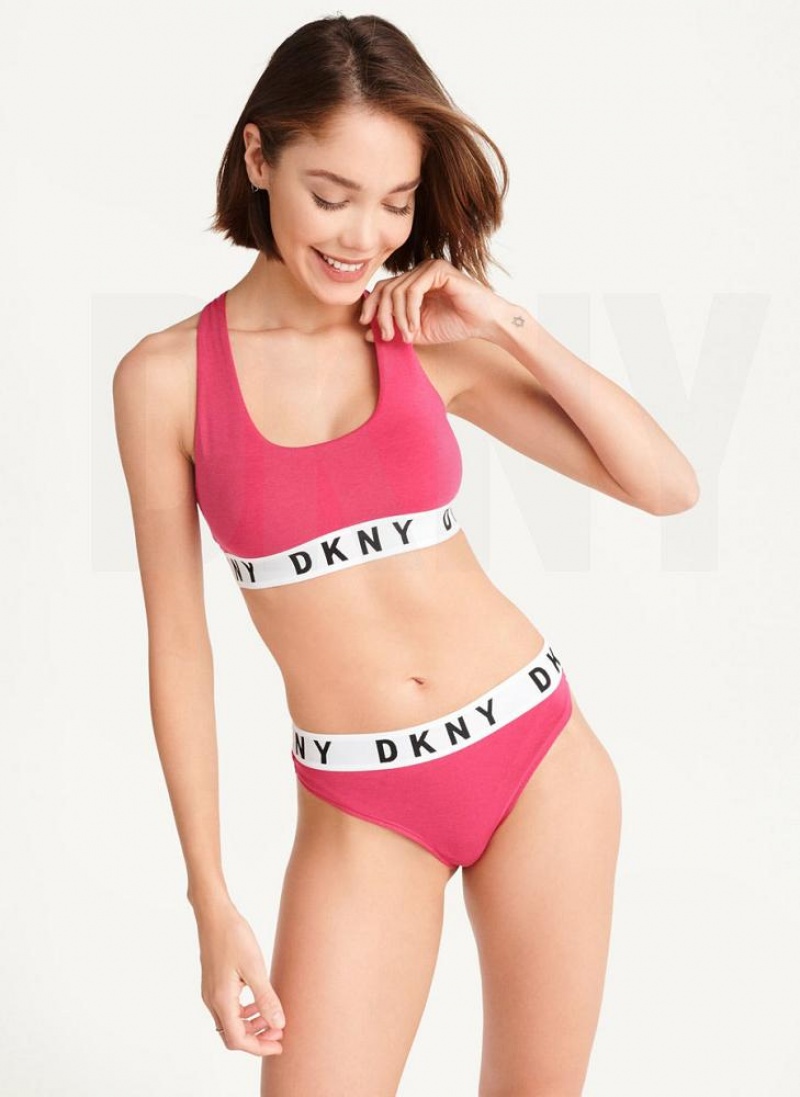 Pink DKNY Cozy BF Women's Thong | USA-D0753