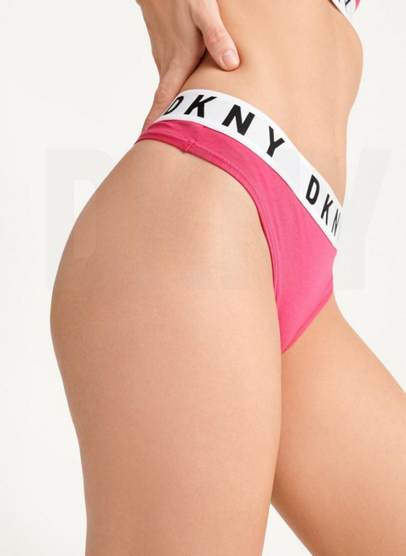 Pink DKNY Cozy BF Women's Thong | USA-D0753