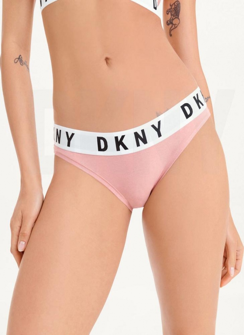 Pink DKNY Cozy Boyfriend Bikini Women\'s Panties | USA-D0531