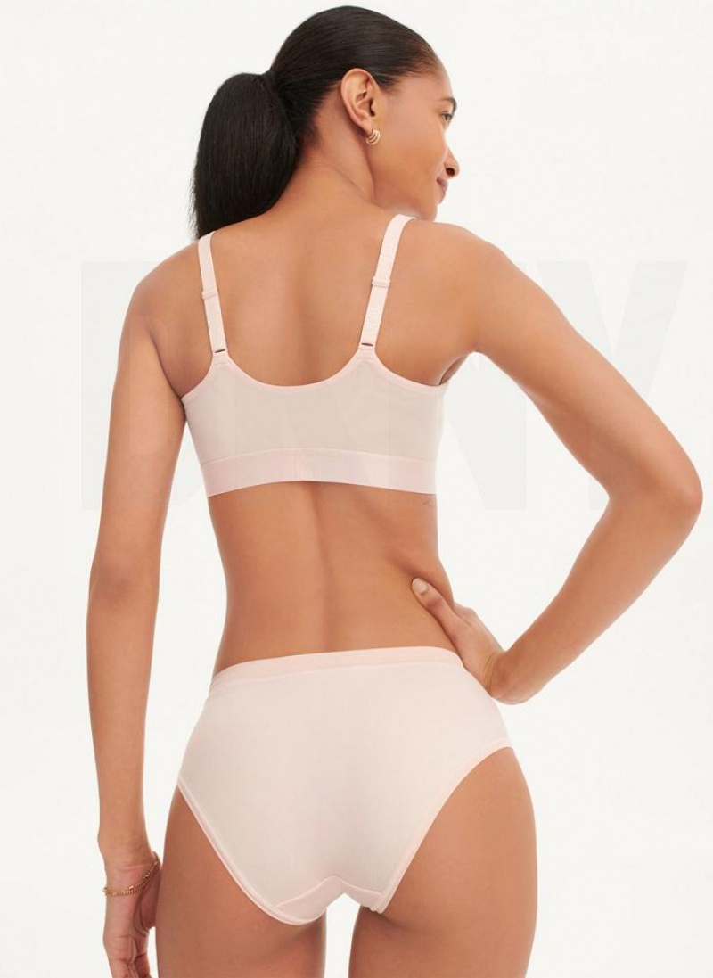 Pink DKNY Litewear Active Comfort Hipster Women's Bralette | USA-D0509