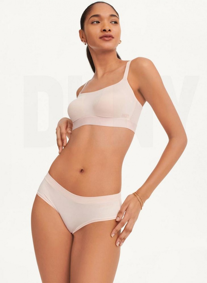 Pink DKNY Litewear Active Comfort Hipster Women's Bralette | USA-D0509