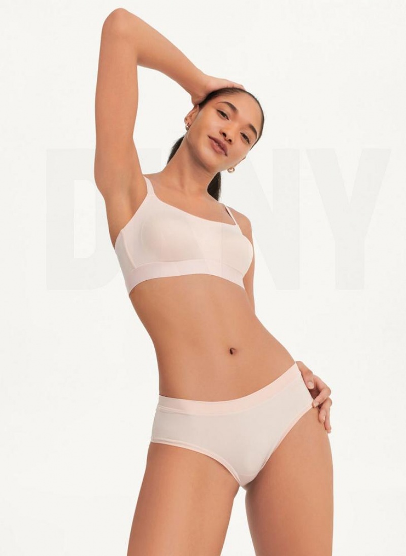 Pink DKNY Litewear Active Comfort Hipster Women\'s Bralette | USA-D0509