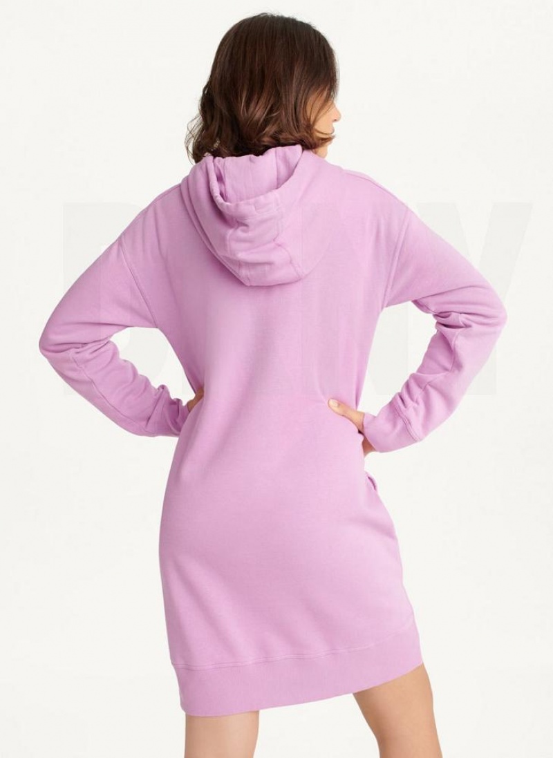 Pink DKNY Long Sleeve Sneaker Women's Dresses | USA-D0181