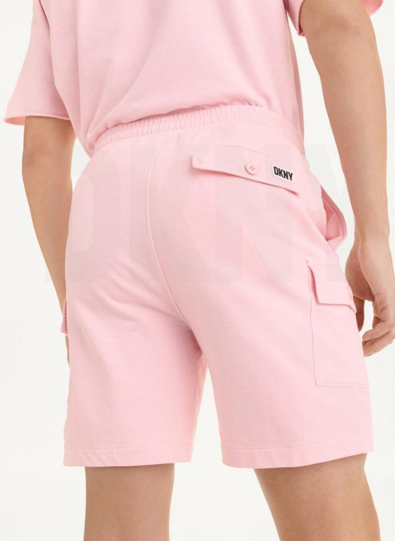 Pink DKNY Pigment Garment Dye Men's Shorts | USA-D0681