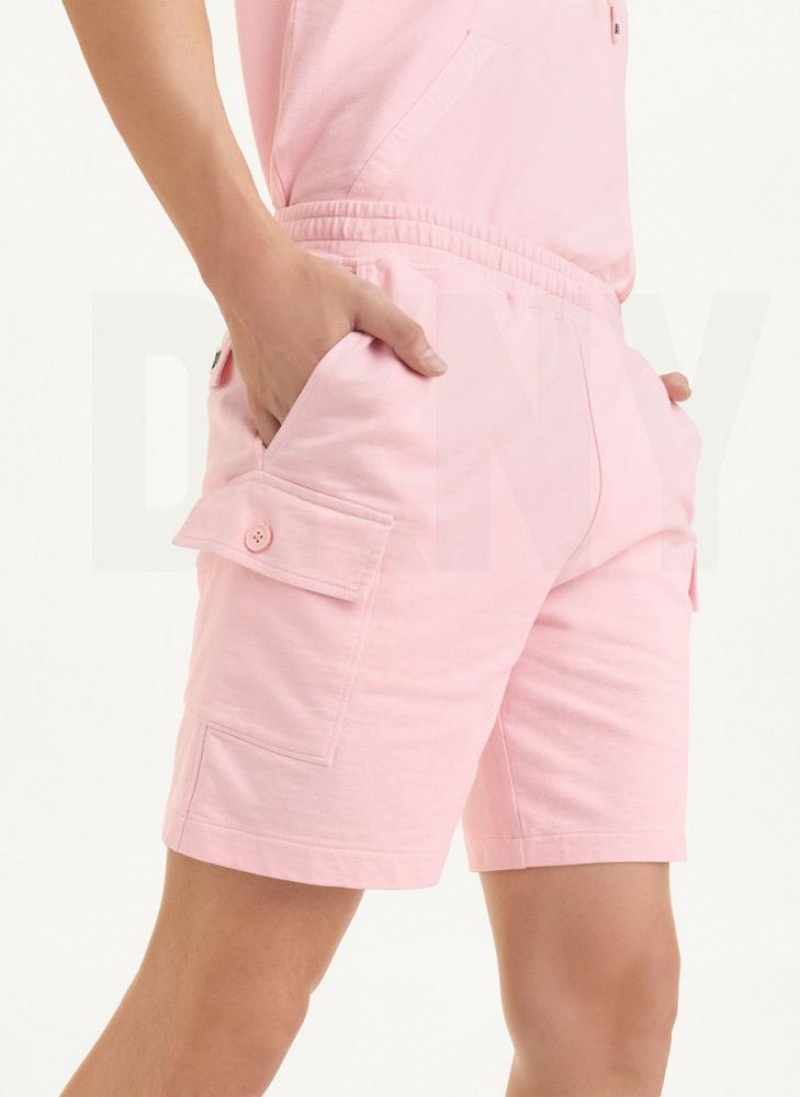 Pink DKNY Pigment Garment Dye Men's Shorts | USA-D0681