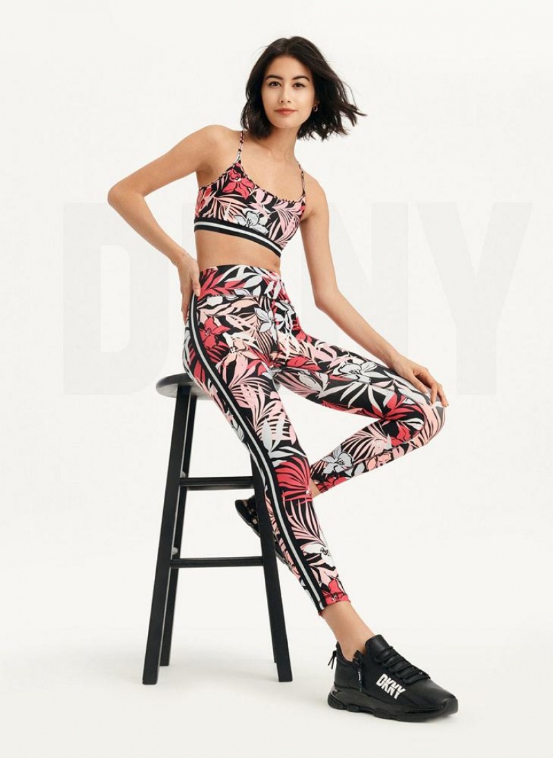 Pink DKNY Printed Women's Leggings | USA-D1166