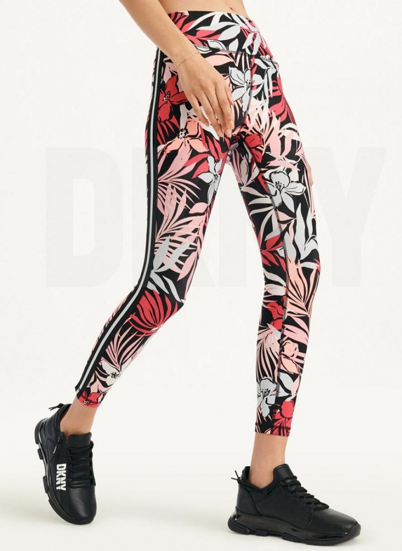 Pink DKNY Printed Women\'s Leggings | USA-D1166