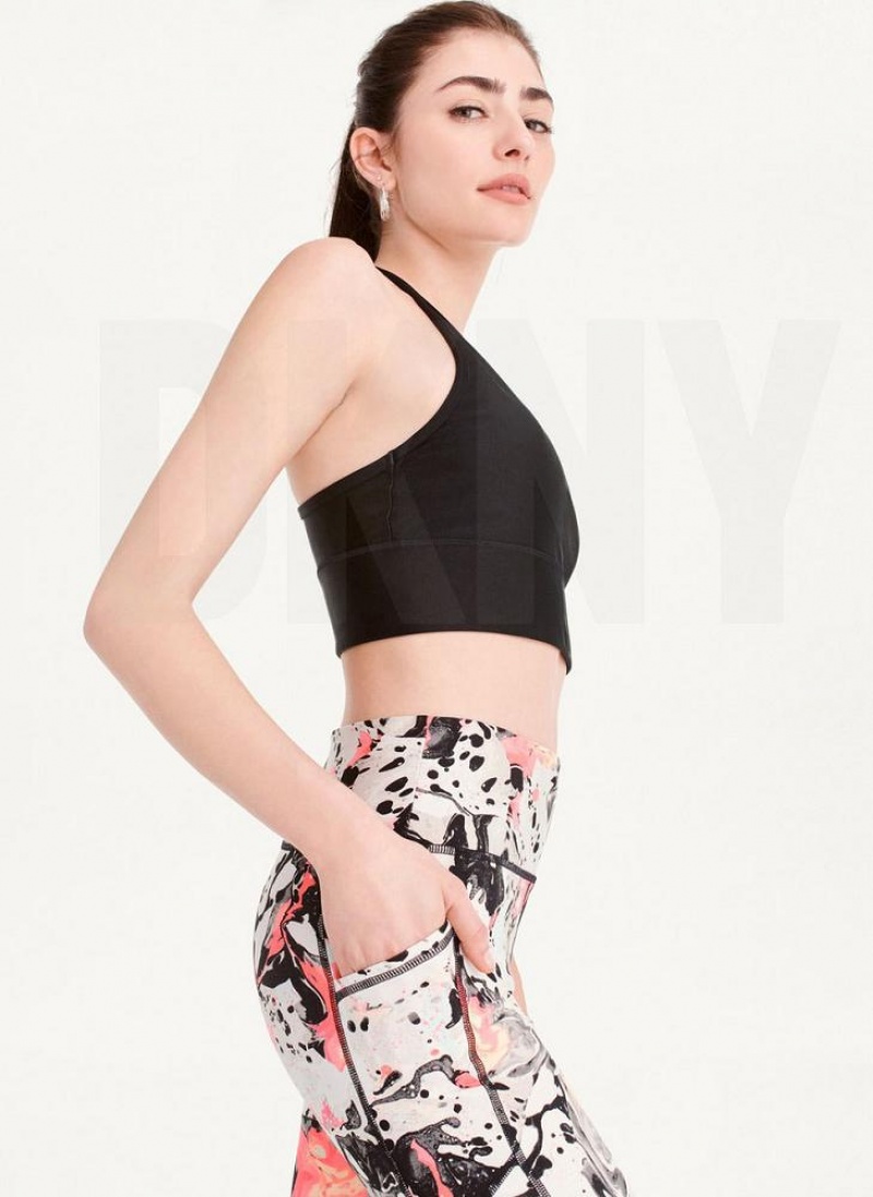 Pink DKNY Printed Women's Leggings | USA-D1950