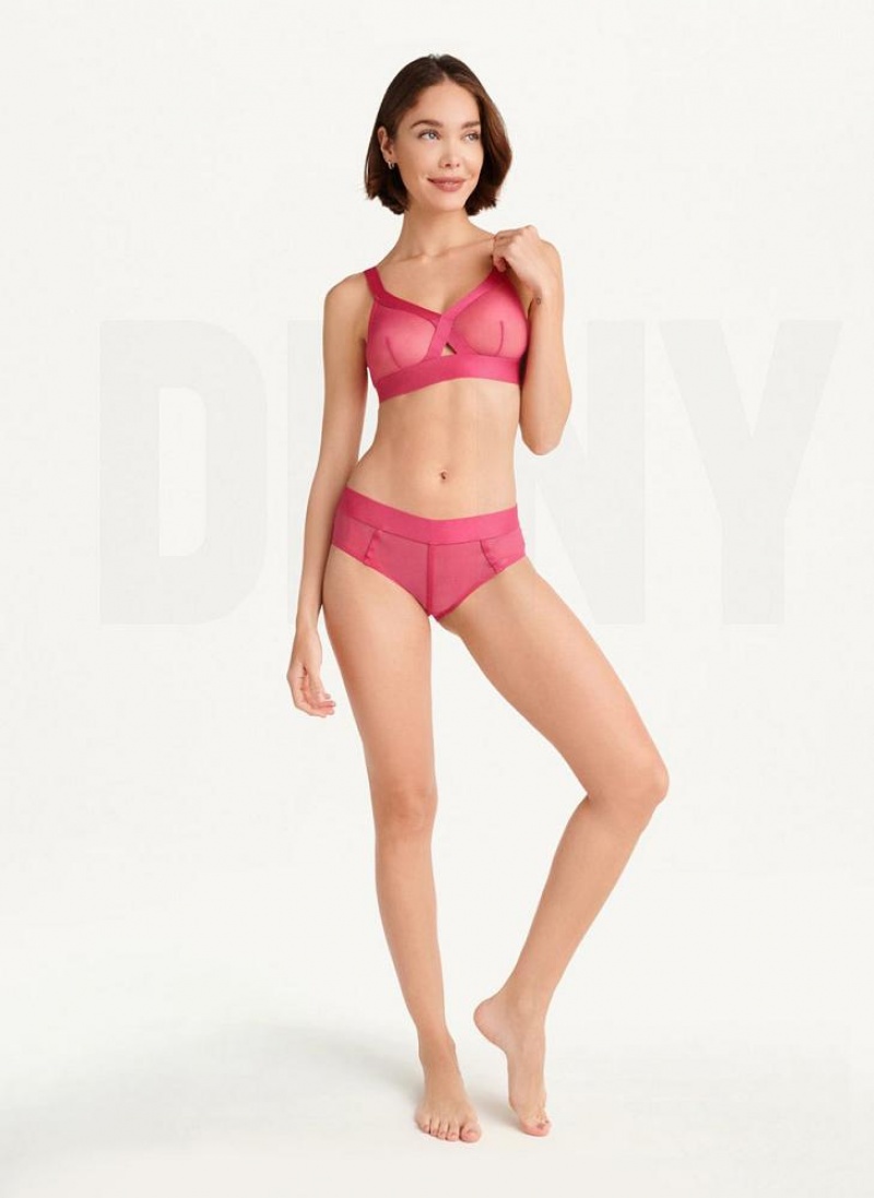 Pink DKNY Sheers Triangle Women's Bralette | USA-D1933