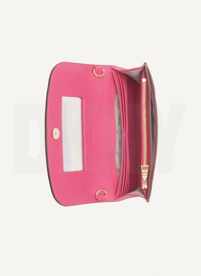 Pink DKNY Sidney On A Chain Bags Wallets | USA-D1439