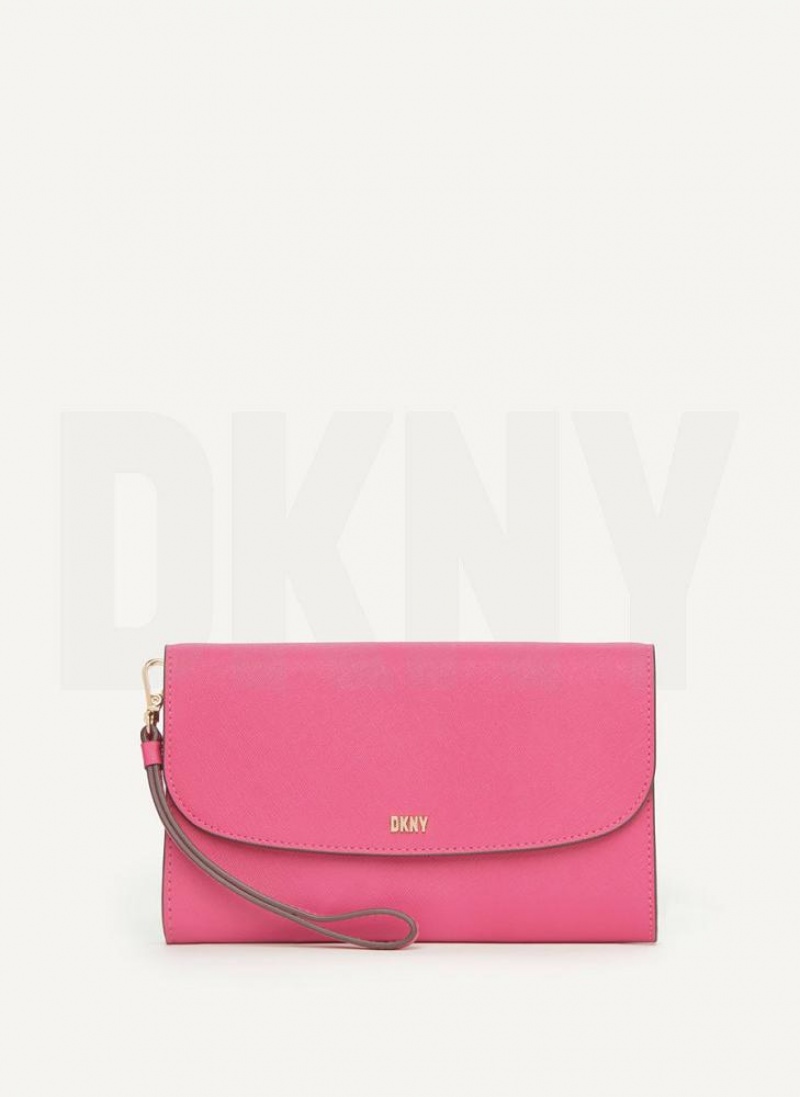Pink DKNY Sidney On A Chain Bags Wallets | USA-D1439