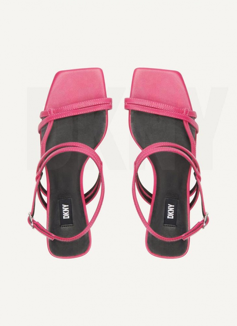 Pink DKNY Strappy Shoes Heels | USA-D1055