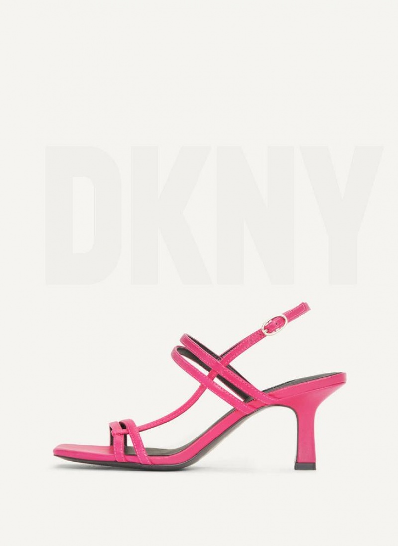 Pink DKNY Strappy Shoes Heels | USA-D1055