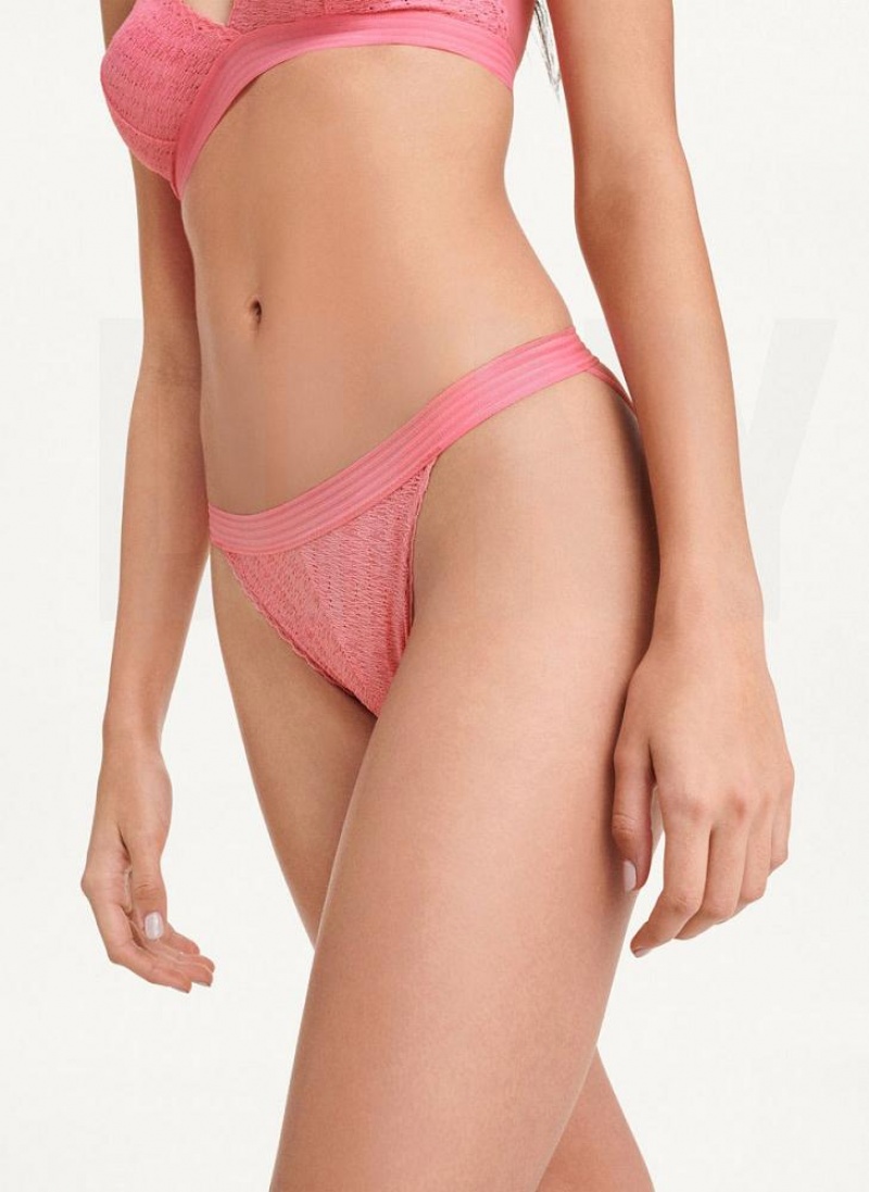 Pink DKNY Table Tops Lace Bikini Women's Bralette | USA-D0316