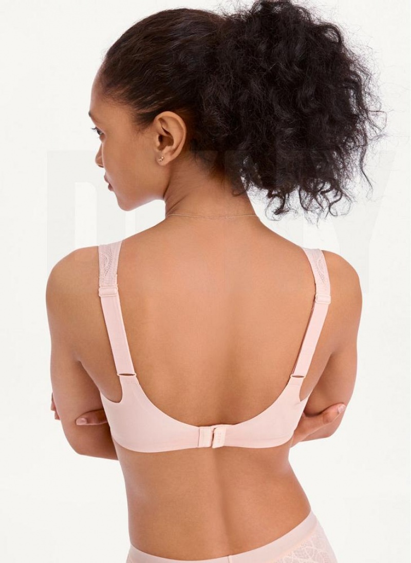 Pink DKNY Table Tops Lace Women's Bralette | USA-D1860
