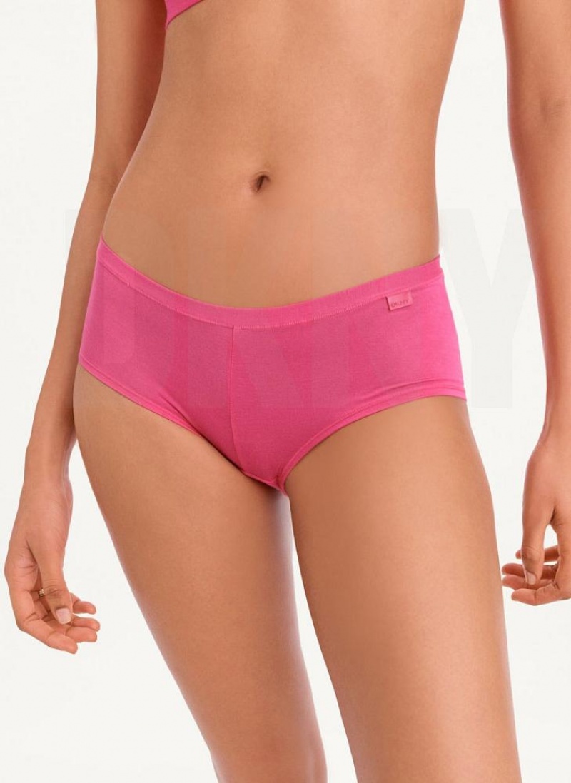 Pink DKNY Table Tops Modal Boyshort Women\'s Panties | USA-D0776