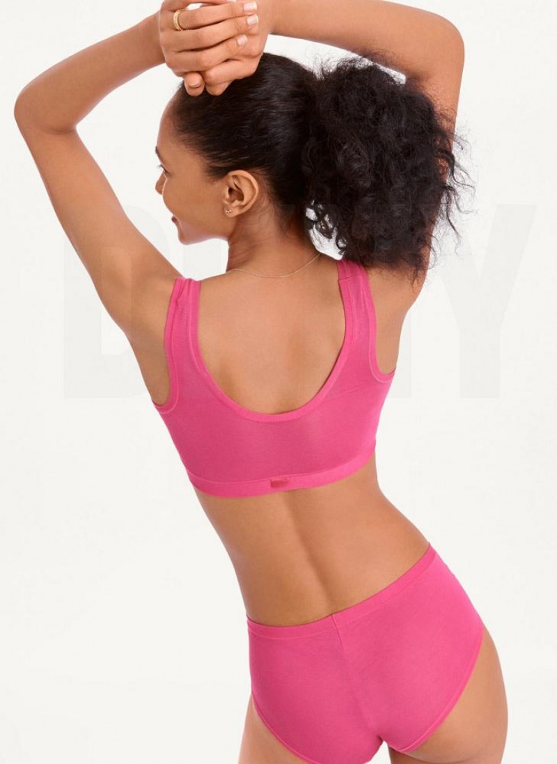 Pink DKNY Table Tops Modal Women's Bralette | USA-D1424