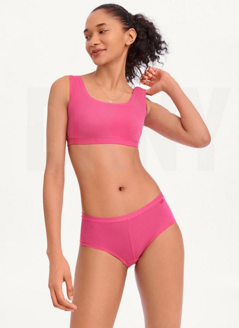 Pink DKNY Table Tops Modal Women's Bralette | USA-D1424