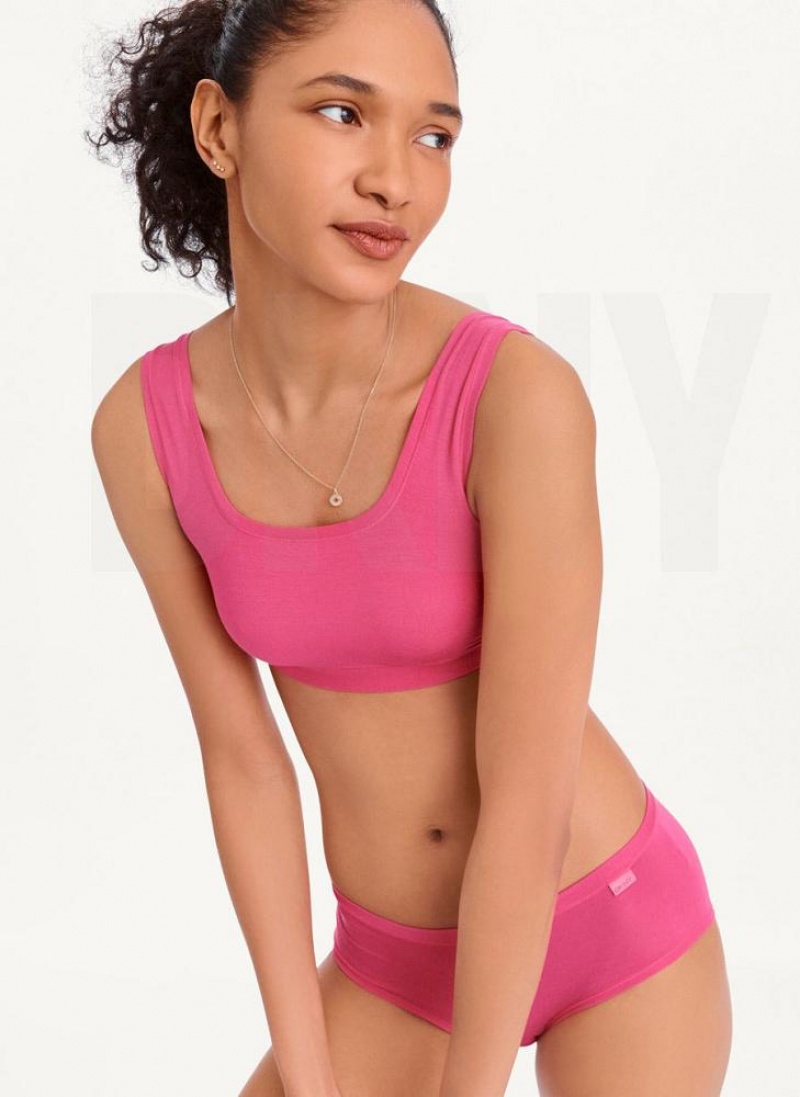 Pink DKNY Table Tops Modal Women\'s Bralette | USA-D1424