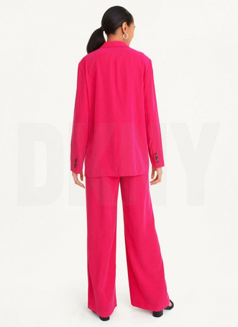 Pink DKNY Twill Blazer Women's Jumpsuits | USA-D0122