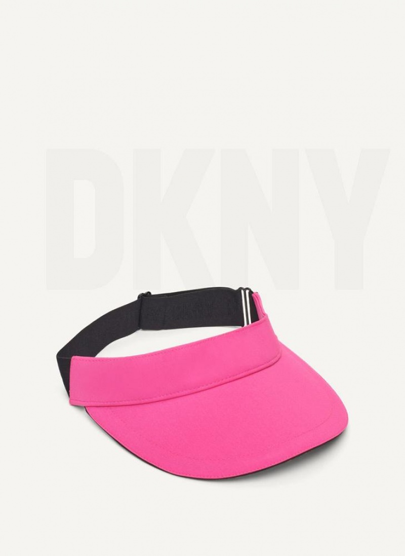 Pink DKNY Underbrim Visor Women's Hats | USA-D0259