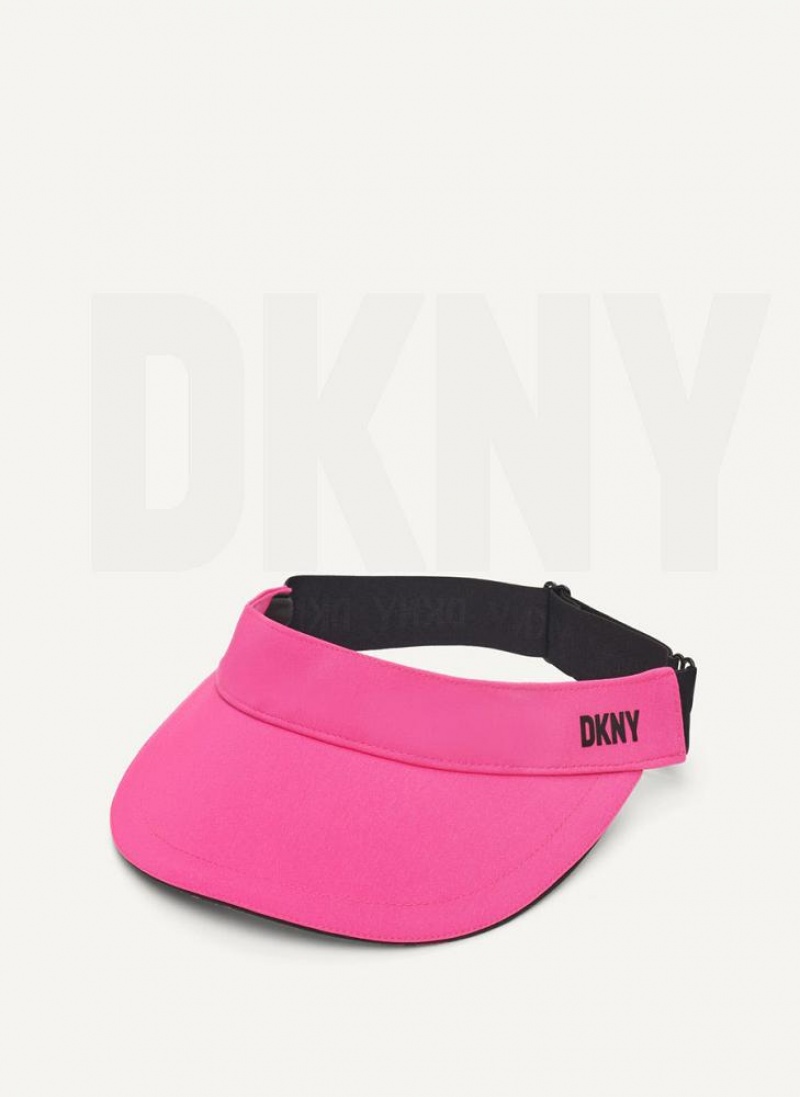 Pink DKNY Underbrim Visor Women\'s Hats | USA-D0259