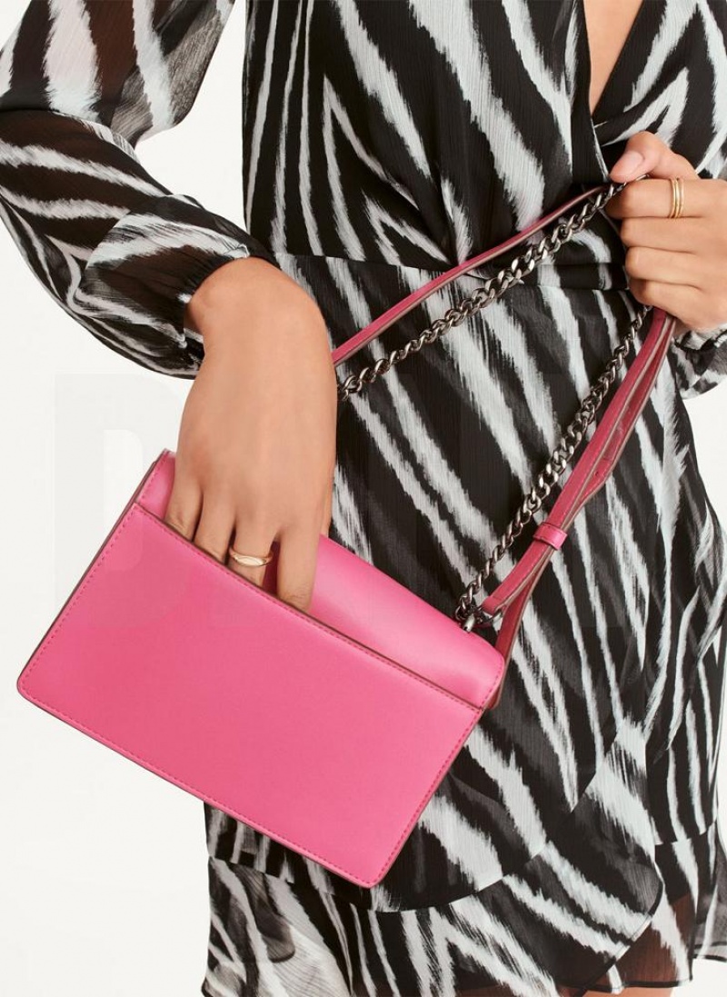 Pink Multicolor DKNY Millie Bags Shoulder Bags | USA-D1833