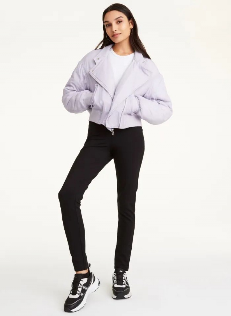 Purple DKNY Asymmetrical Bomber Women's Jackets | USA-D1115
