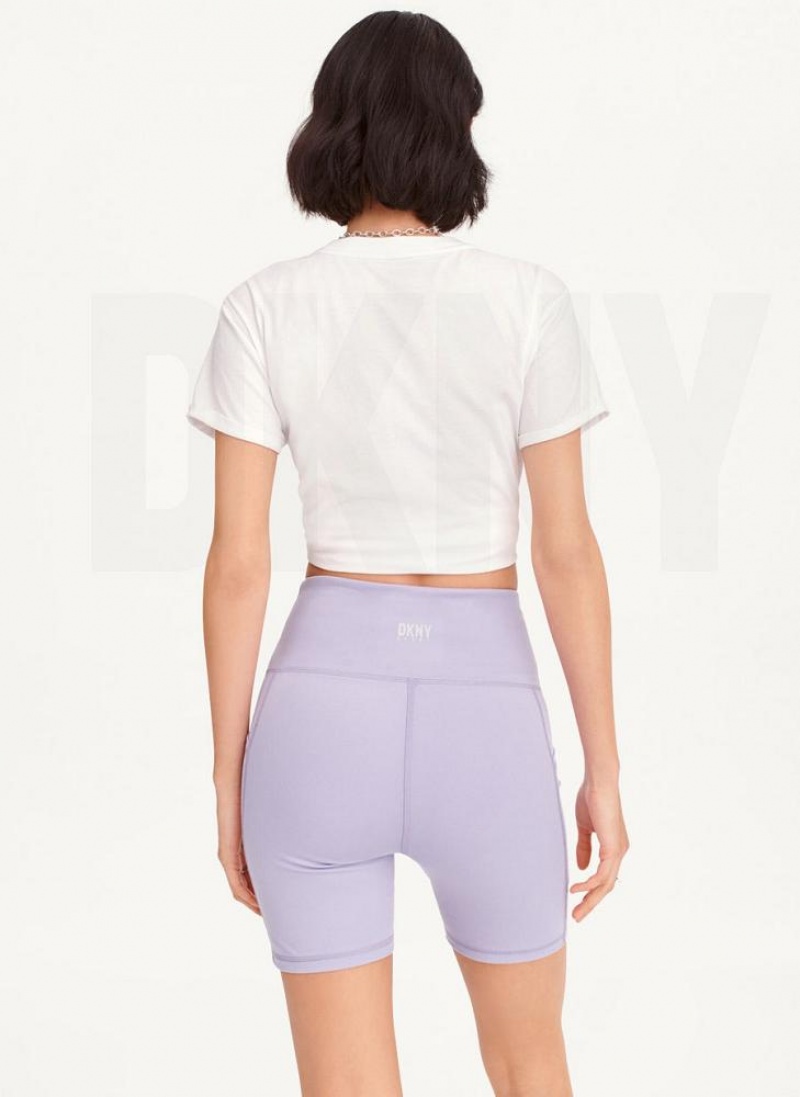 Purple DKNY Balance Compression Bike Women's Shorts | USA-D0281