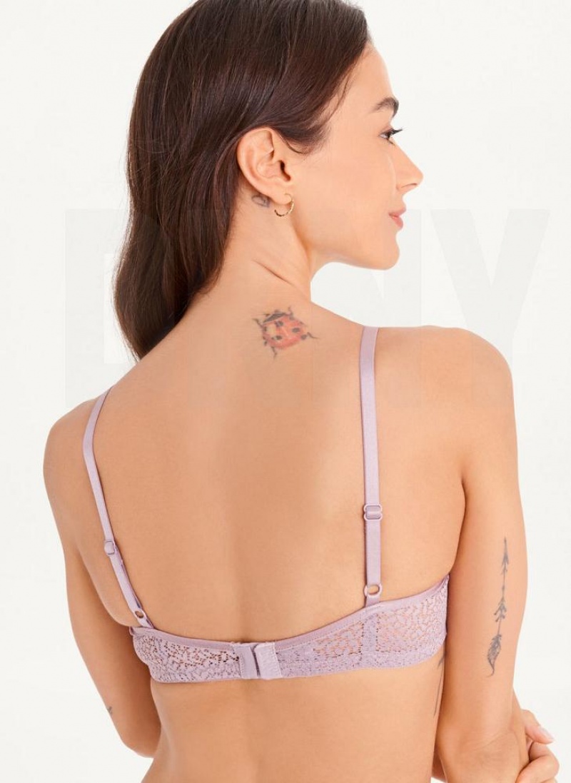 Purple DKNY Modern Lace Demi Women's Bras | USA-D1344