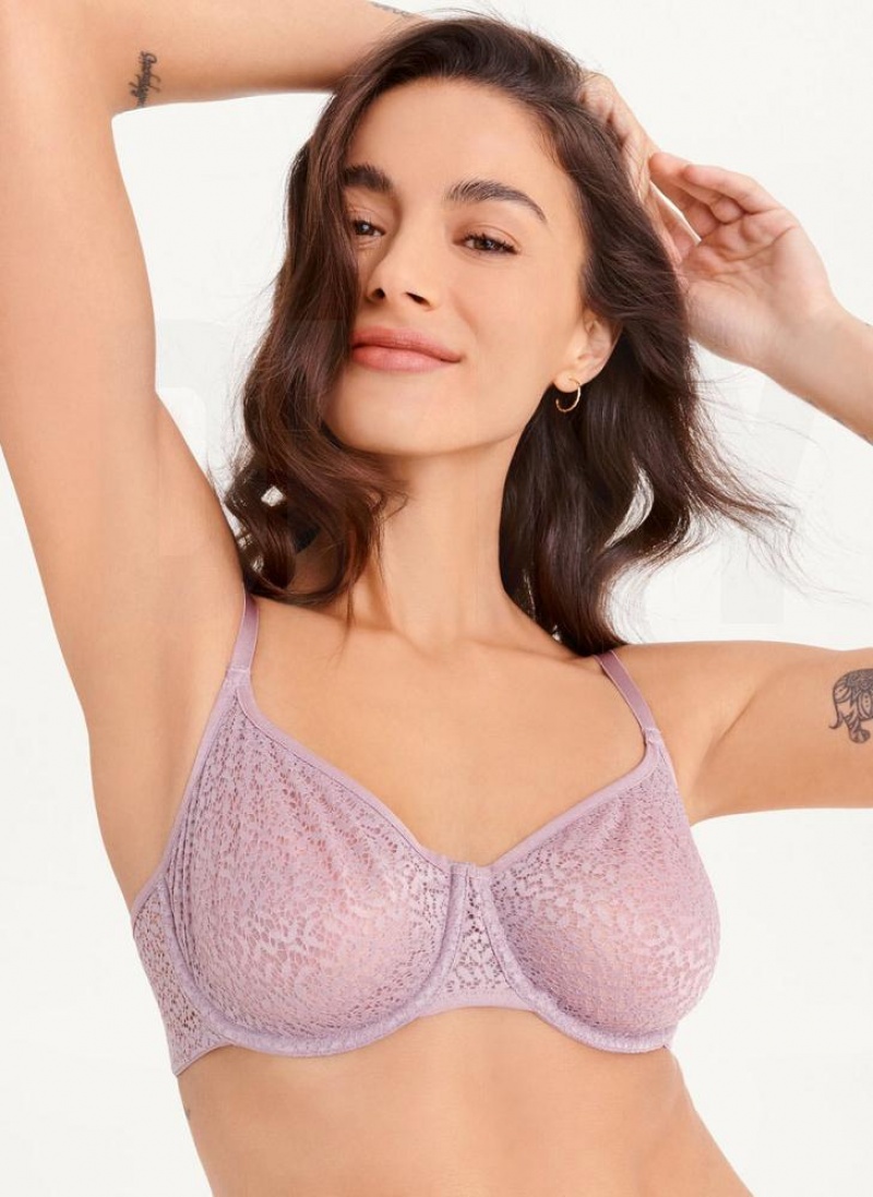 Purple DKNY Modern Lace Demi Women\'s Bras | USA-D1344