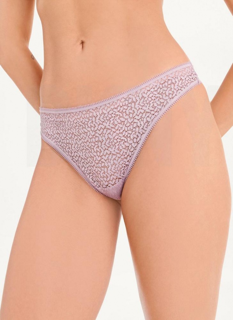 Purple DKNY Modern Lace Women\'s Thong | USA-D0466