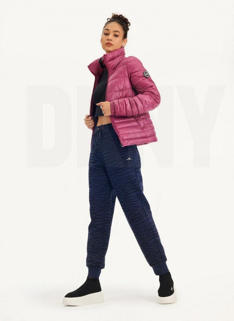 Purple DKNY Packable With Bag Women's Puffer Jacket | USA-D0671