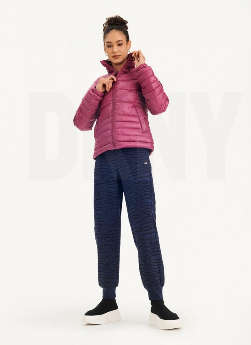 Purple DKNY Packable With Bag Women's Puffer Jacket | USA-D0671